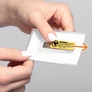 Kép 3/3 - Névjegykitűző DURABLE Click Fold 40x75 mm mágneses elfordulásmentes átlátszó