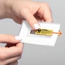 Kép 3/3 - Névjegykitűző DURABLE Click Fold 54x90 mm mágneses elfordulásmentes átlátszó