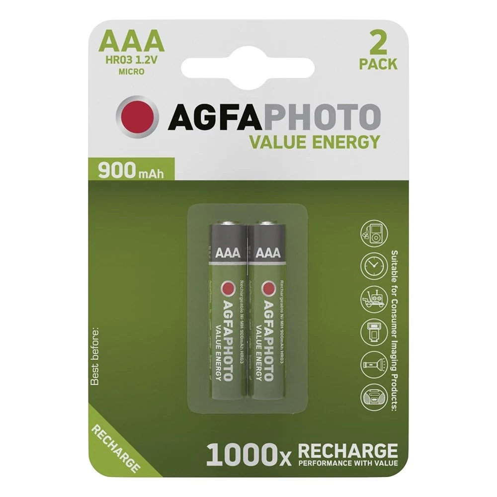 Akkumulátor mikro AGFAPHOTO AAA 2x900 mAh