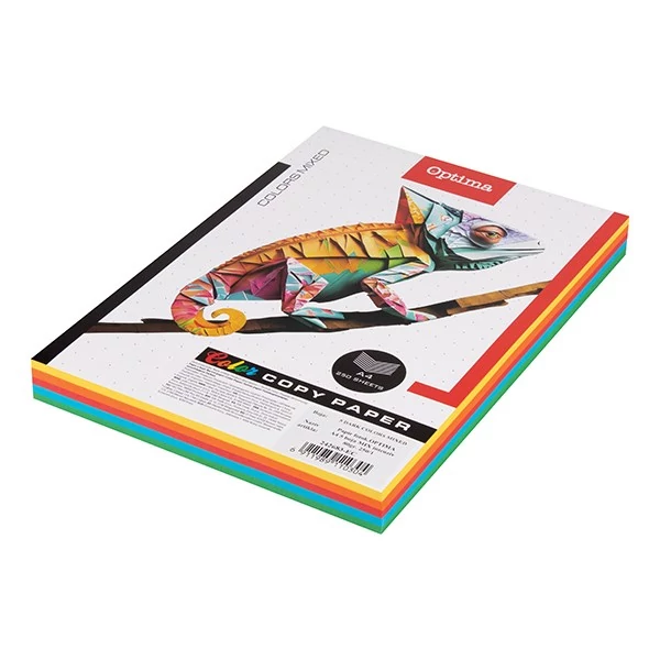 Fénymásolópapír színes OPTIMA A/4 MIX 80 g intenzív mix 10x25 ív /csomag