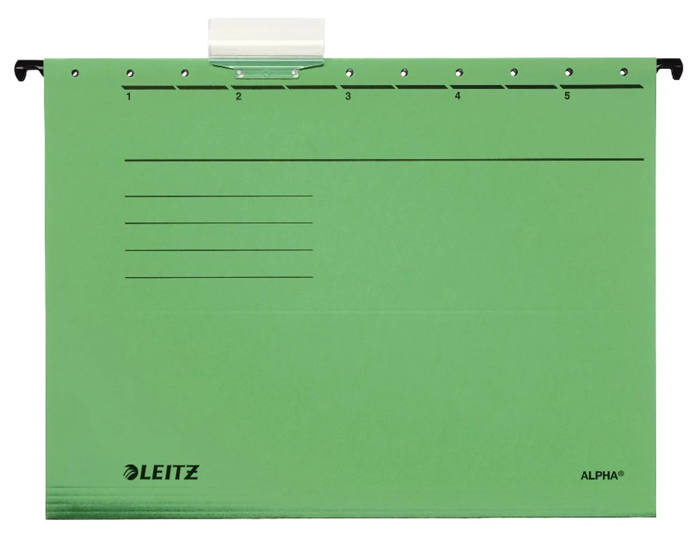 Függőmappa LEITZ Alpha Standard A/4 karton zöld 25 darabos