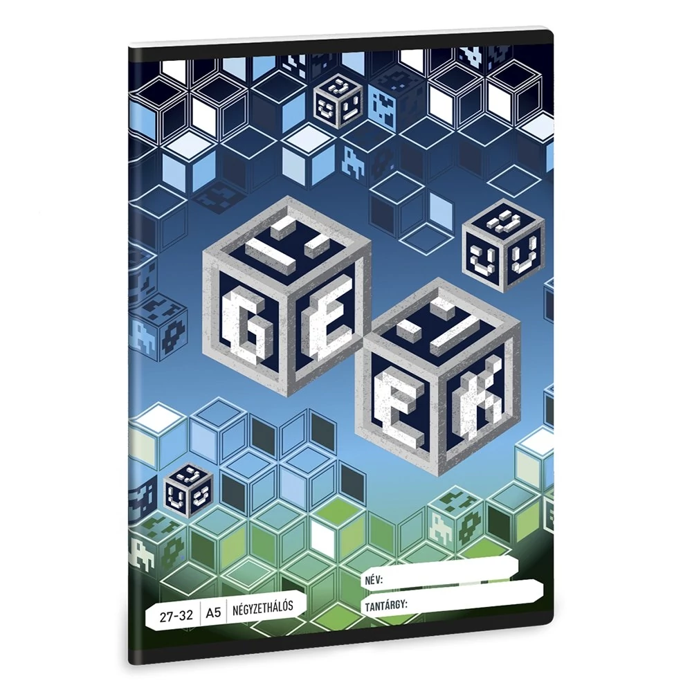 Füzet kockás ARS UNA A/5 32 lapos 27-32 Geek 5539