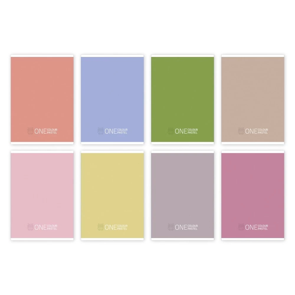 Füzet kockás One Colour Pastel A/4 87-32 vegyes színek