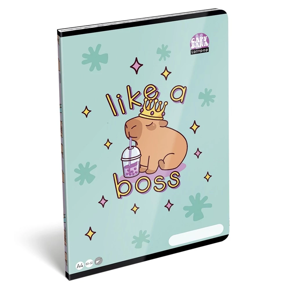 Füzet sima LIZZYSULI A/4 32 lapos 80-32 Lollipop Capybara