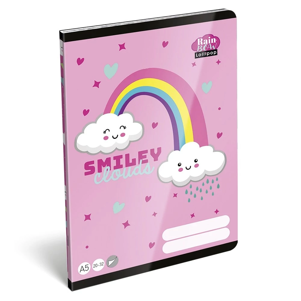 Füzet sima LIZZYSULI A/5 32 lapos 20-32 Lollipop Rainbow