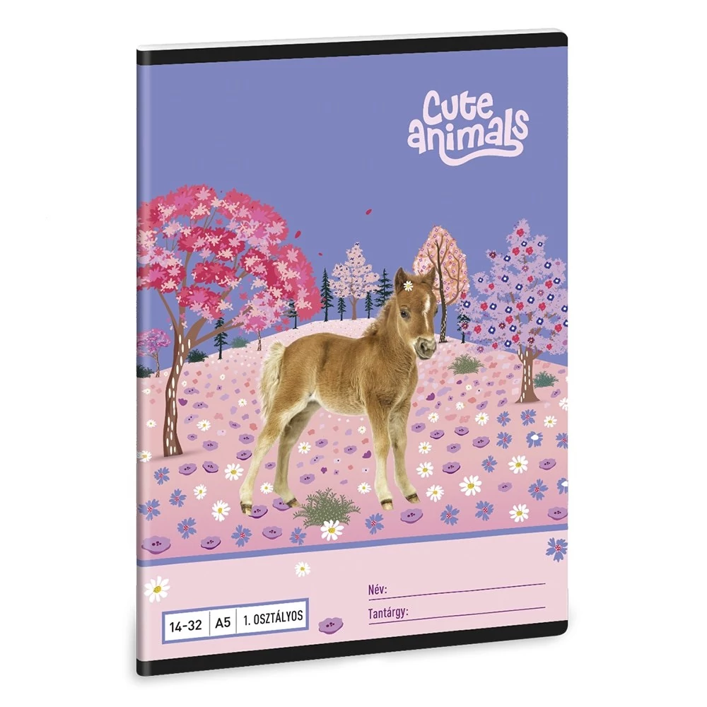 Füzet vonalas ARS UNA A/5 32 lapos 14-32 1.osztályos Cute Animals-Horse
