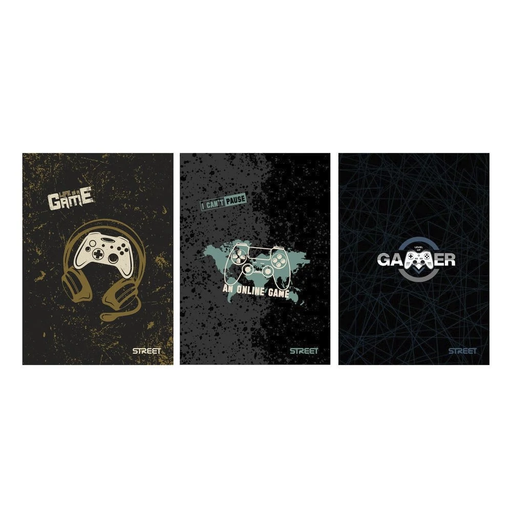 Füzet vonalas STREET A/5 54 lapos Gaming margóval