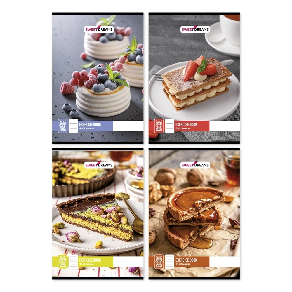 Füzet vonalas Sweet Dreams A/4 81-32 vegyes minták