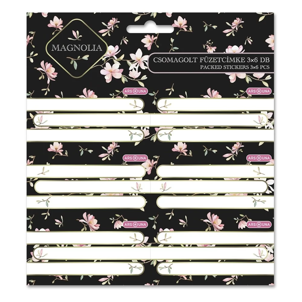Füzetcímke ARS UNA 18 darabos Magnolia 5542