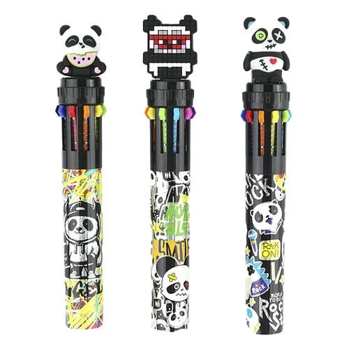 Golyóstoll NEBULO 0,7 mm 10 színű Panda