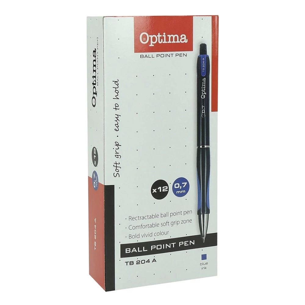 Golyóstoll OPTIMA nyomógombos TB 204 kék