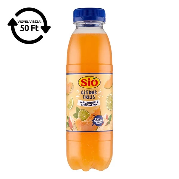 Gyümölcslé SIÓ CitrusFriss Sárgadinnye-lime-alma 11% 0,4L DRS