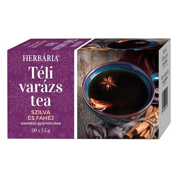 Gyümölcstea HERBÁRIA Téli Varázs Szilva-Fahéj 20 filter/doboz