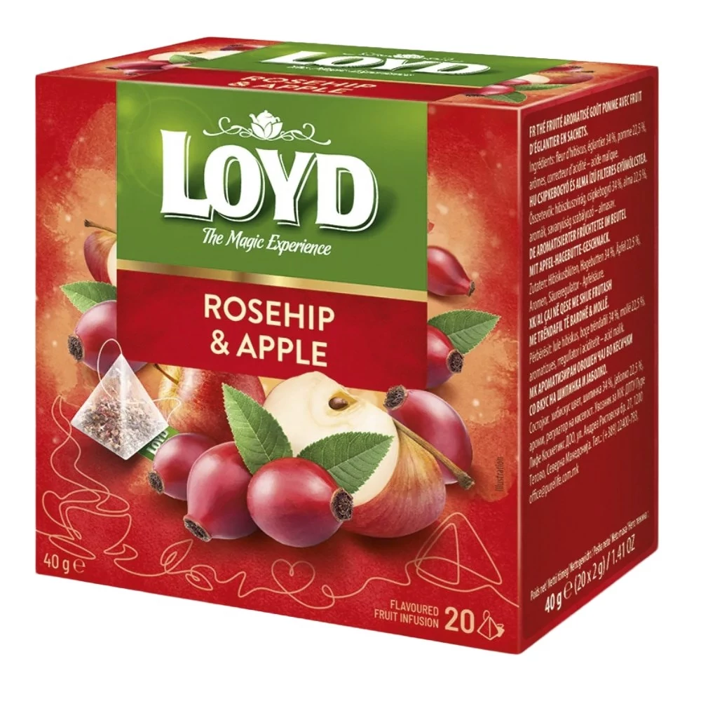 Gyümölcstea LOYD Piramis csipkebogyó-alma 20x2 g