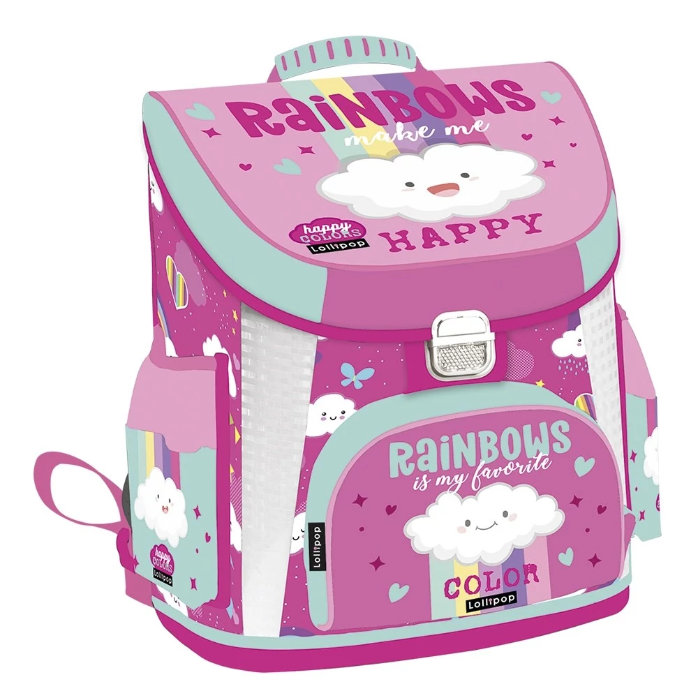 Iskolatáska LIZZYSULI Prémium 1-2. osztályos Lollipop Rainbow