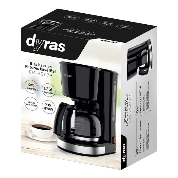 Kávéfőző DYRAS CM-2097B filteres fekete