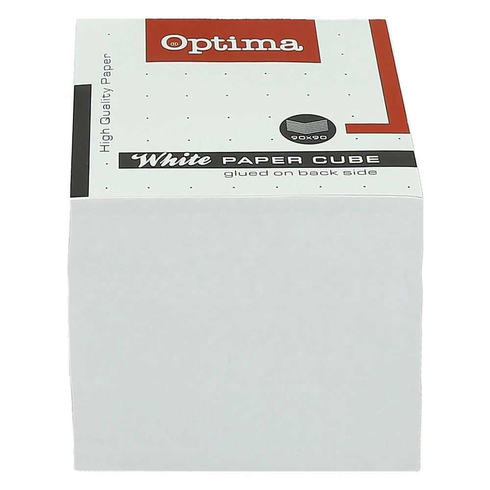 Kockatömb fehér OPTIMA 9x9x9 cm ragasztott