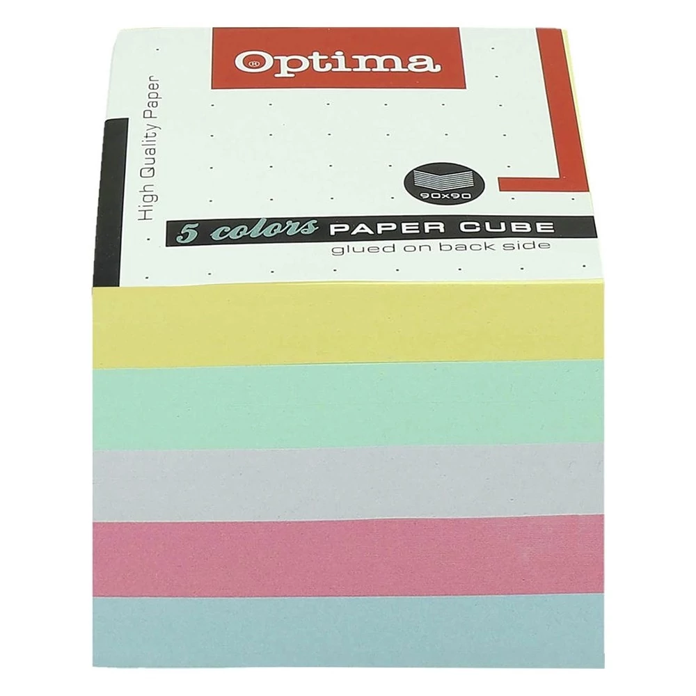 Kockatömb színes OPTIMA 9x9x9 cm ragasztott