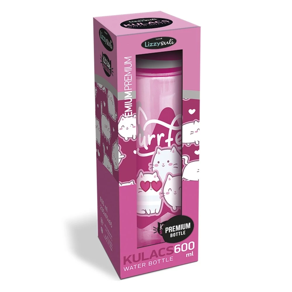 Kulacs LIZZYSULI műanyag 600 ml Kittok Stars Purrfect