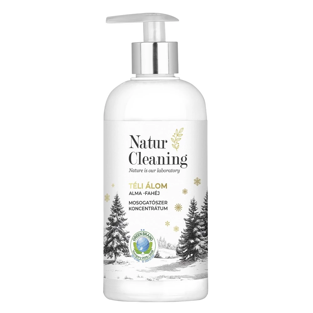 Mosogatószer NATURCLEANING pumpás koncentrátum Téli Álom alma-fahéj 500 ml