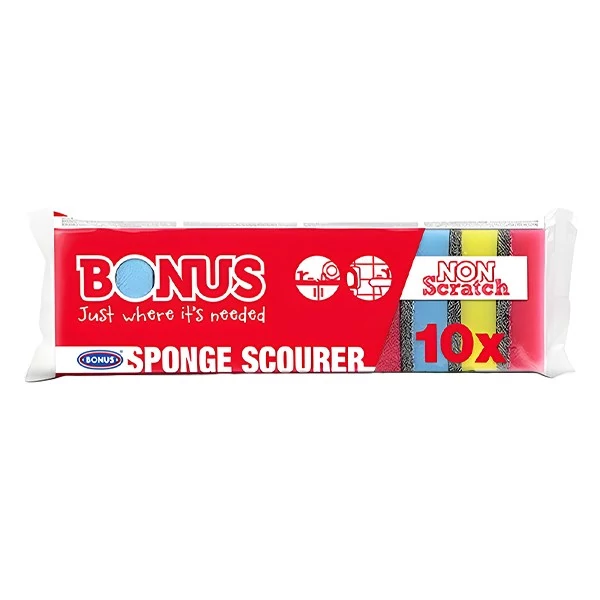 Mosogatószivacs BONUS Eco 8x5x2,7cm 10 darabos