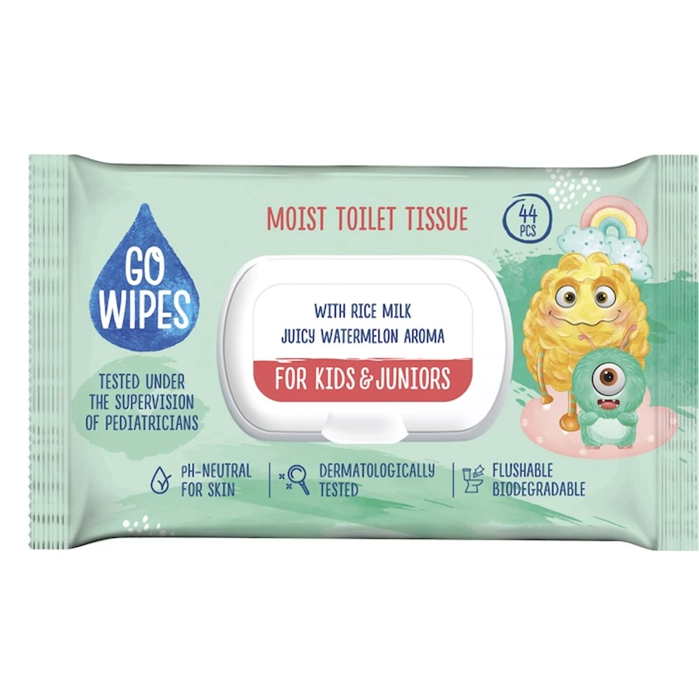 Nedves toalettpapír GOWIPES Procto care flip-top 44 darabos