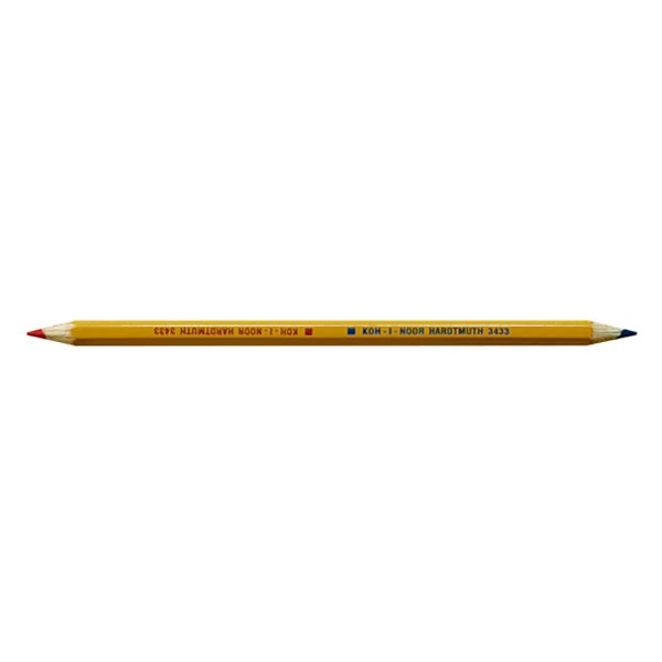Postairón KOH-I-NOOR 3433 hatszögletű vékony piros-kék