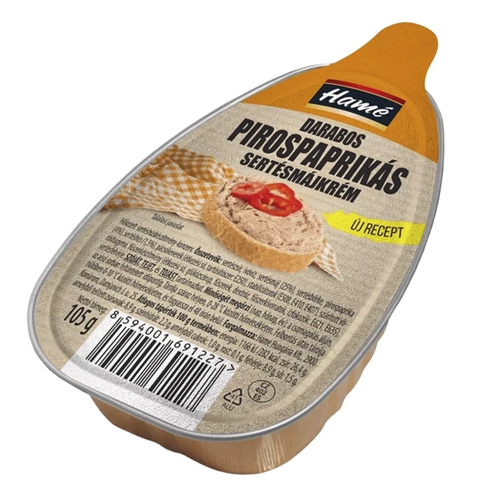 Sertésmájkrém HAMÉ darabos pirospaprikás 105 g