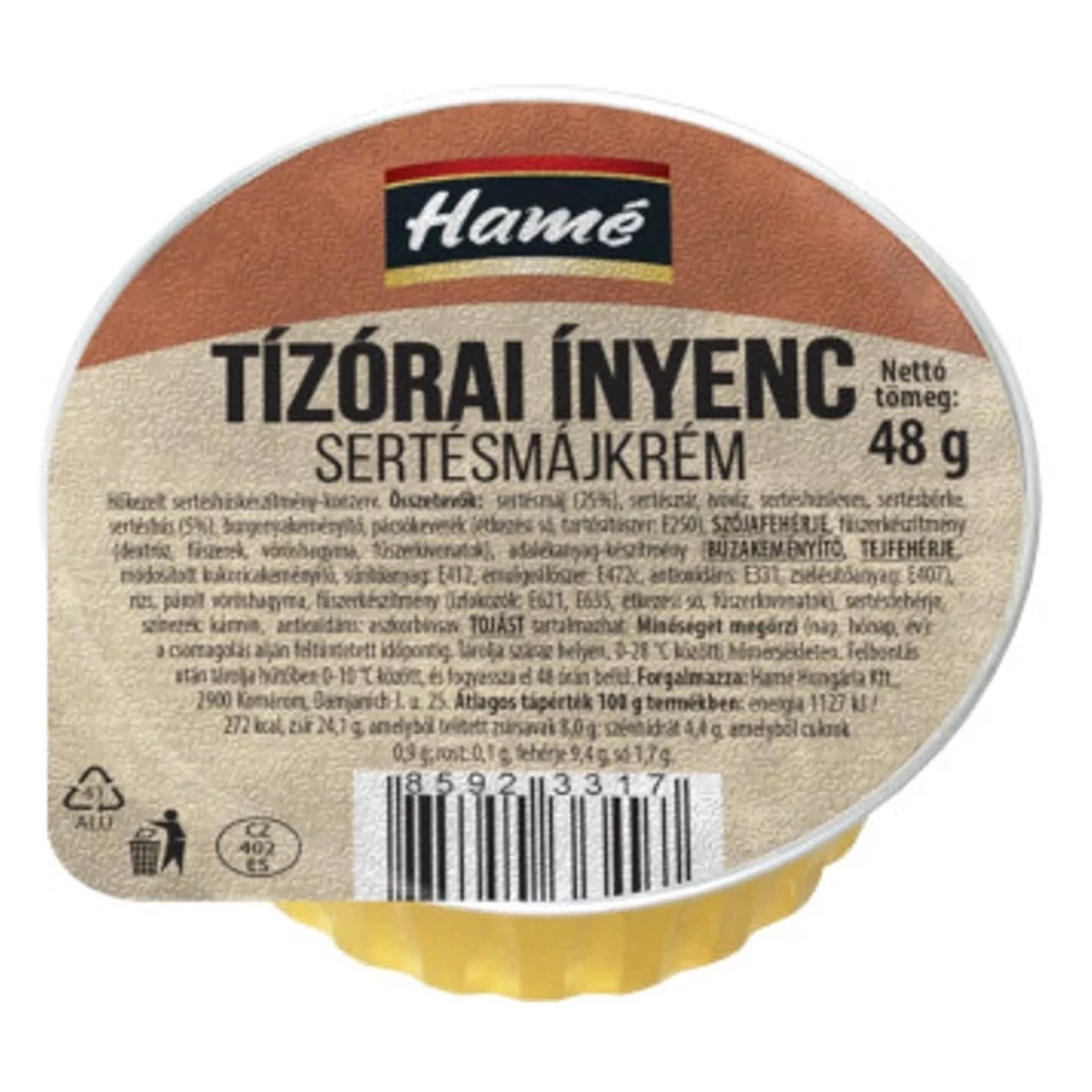 Sertésmájkrém HAMÉ tízórai ínyenc 48 g