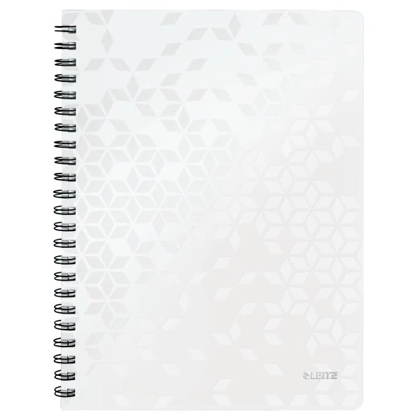 Spirálfüzet kockás LEITZ Wow A/4 80 lapos fehér