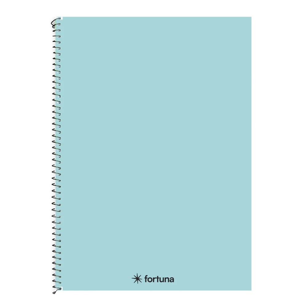 Spirálfüzet kockás FORTUNA Monocolor A/4 70 lapos pasztell kék