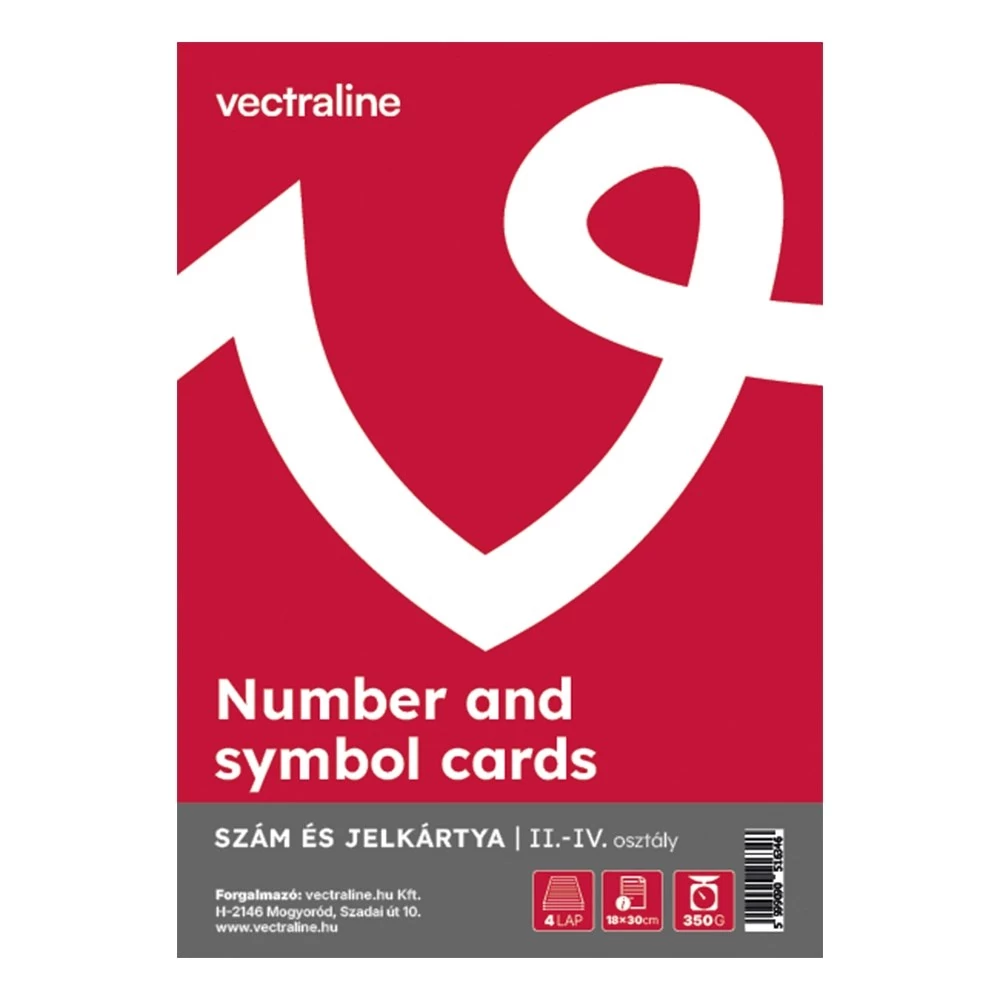 Szám és jelkártya VECTRALINE II-IV.osztályos
