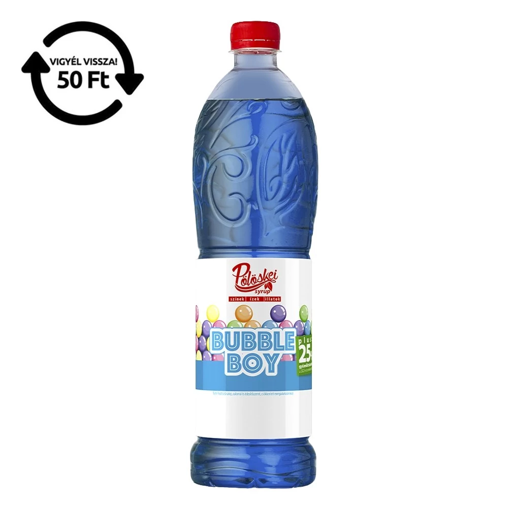 Szörp PÖLÖSKEI Syrup Tutti-Frutti cukorral és édesítőszerrel 25% gyümölcstartalommal 1L DRS