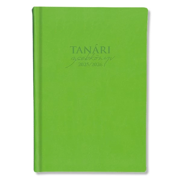 Tanári zsebkönyv PD CALENDAR műbőr A/5 heti zöld 2025-2026