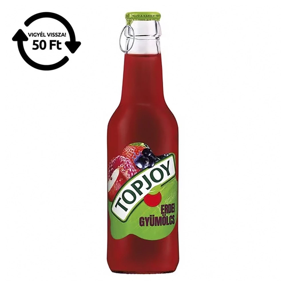Üdítőital szénsavmentes TOPJOY erdei gyümölcs üveges 0,25L DRS