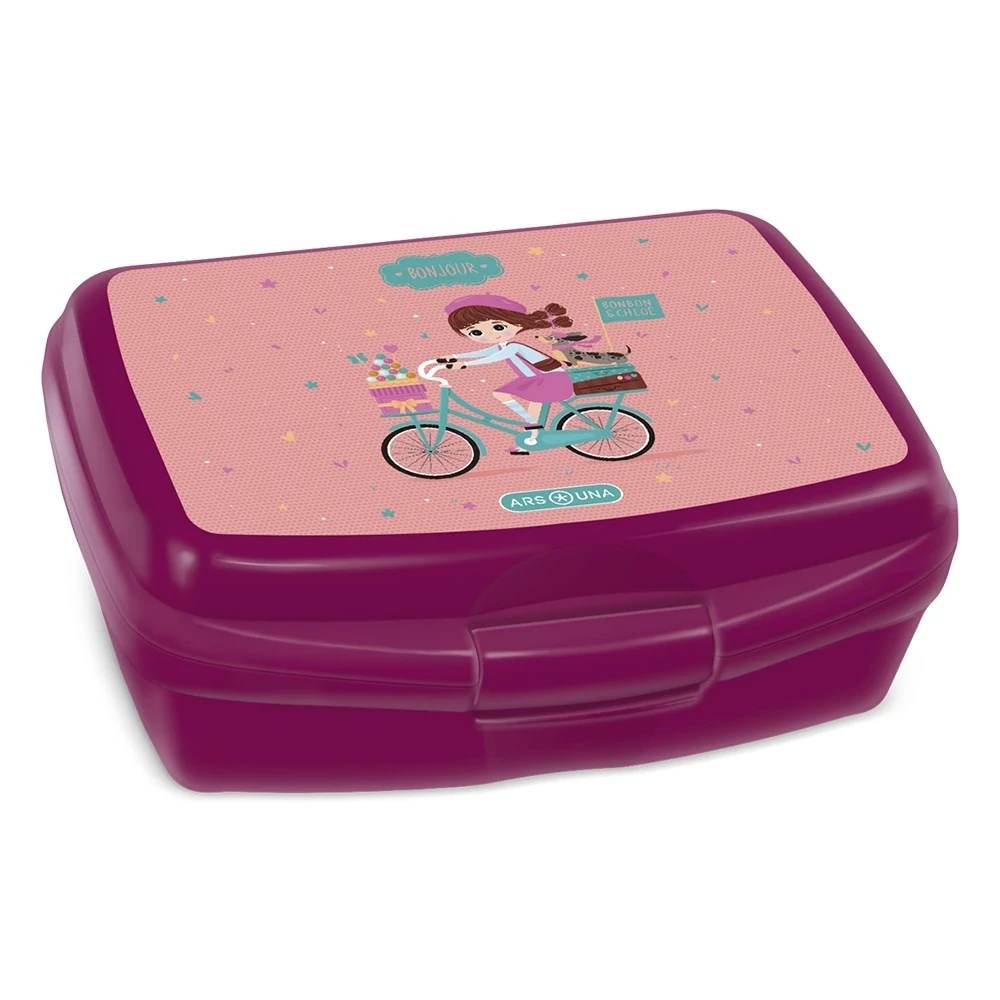 Uzsonnás doboz ARS UNA Bonjour műanyag BPA mentes 165x135x60 mm