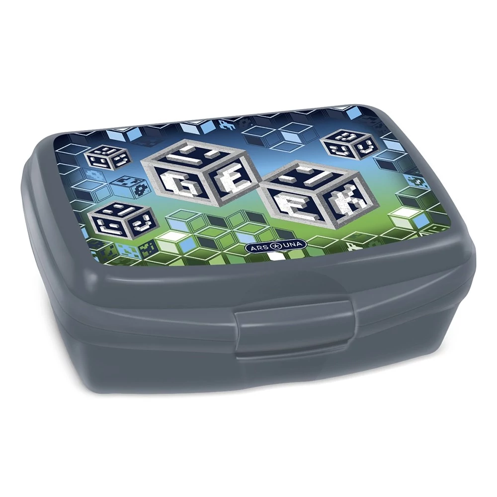 Uzsonnás doboz ARS UNA Geek 5539 műanyag BPA mentes 165x135x60 mm